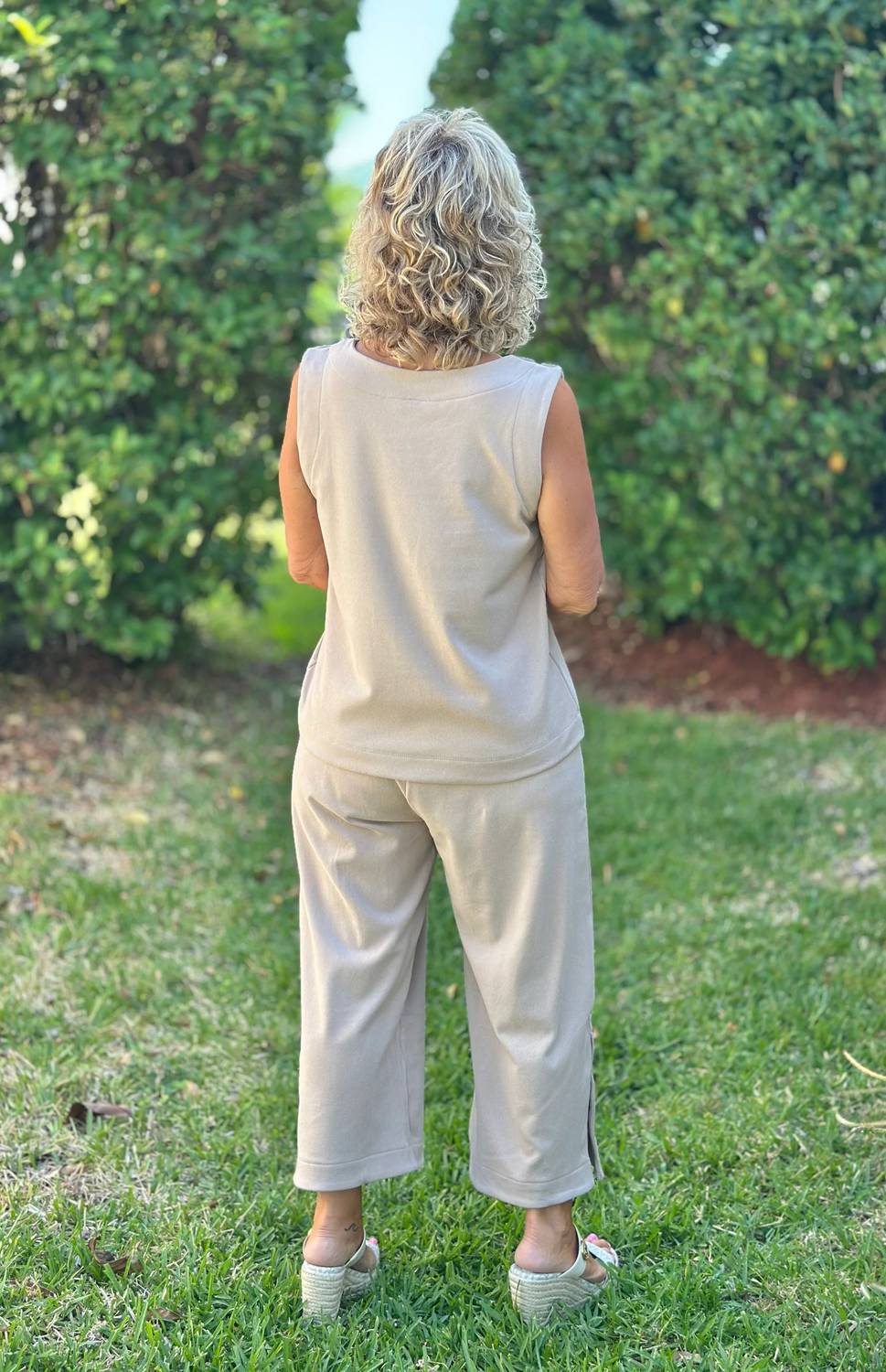 Coco + Carmen - Weekend Brushed Button Crop Pants