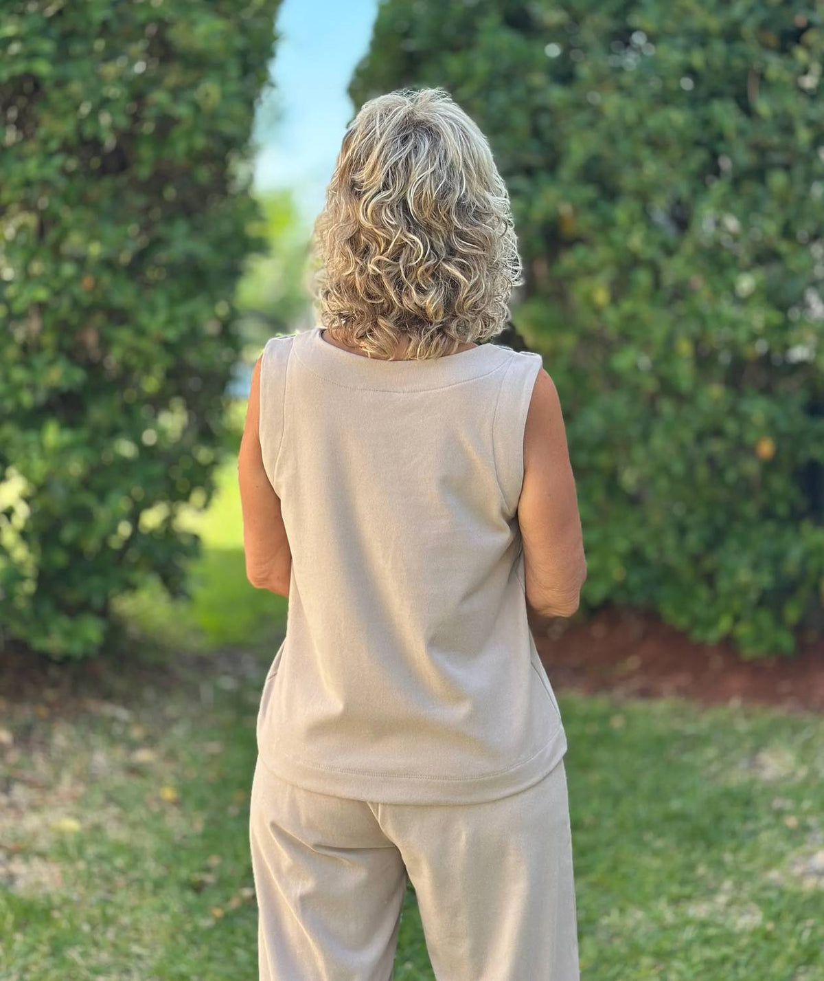 Coco + Carmen - Weekend Brushed Button Shoulder Tank Top
