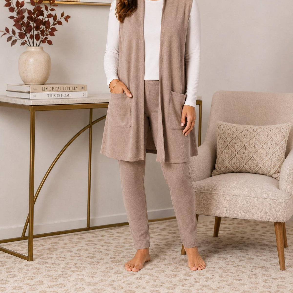Coco + Carmen - Weekend Brushed Pocket Vest