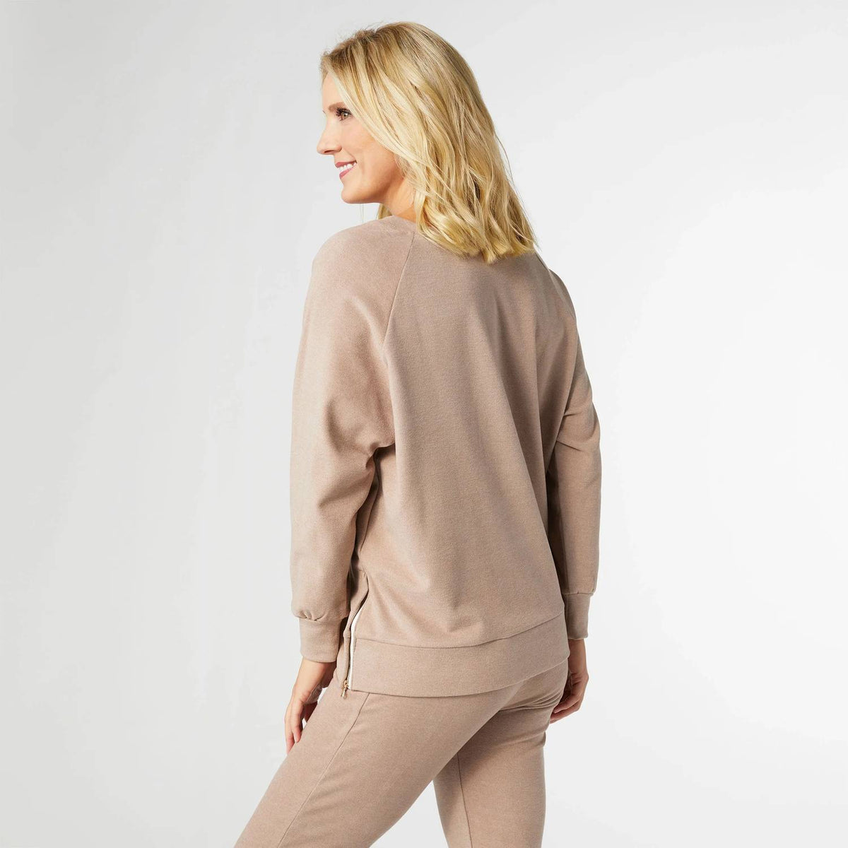 Coco + Carmen - Weekend Brushed Side Zip Raglan Sleeve