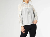 Coco + Carmen - Wynter Lace Panels Hooded Sweatshirt