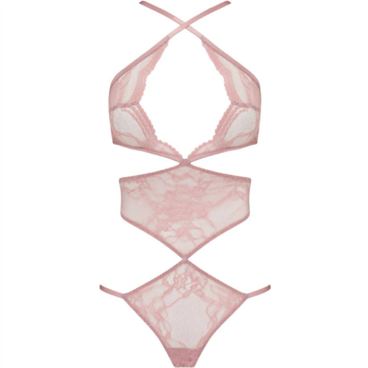 Coco De Mer - Alice Semi Sheer Stretch Lace Bodysuit