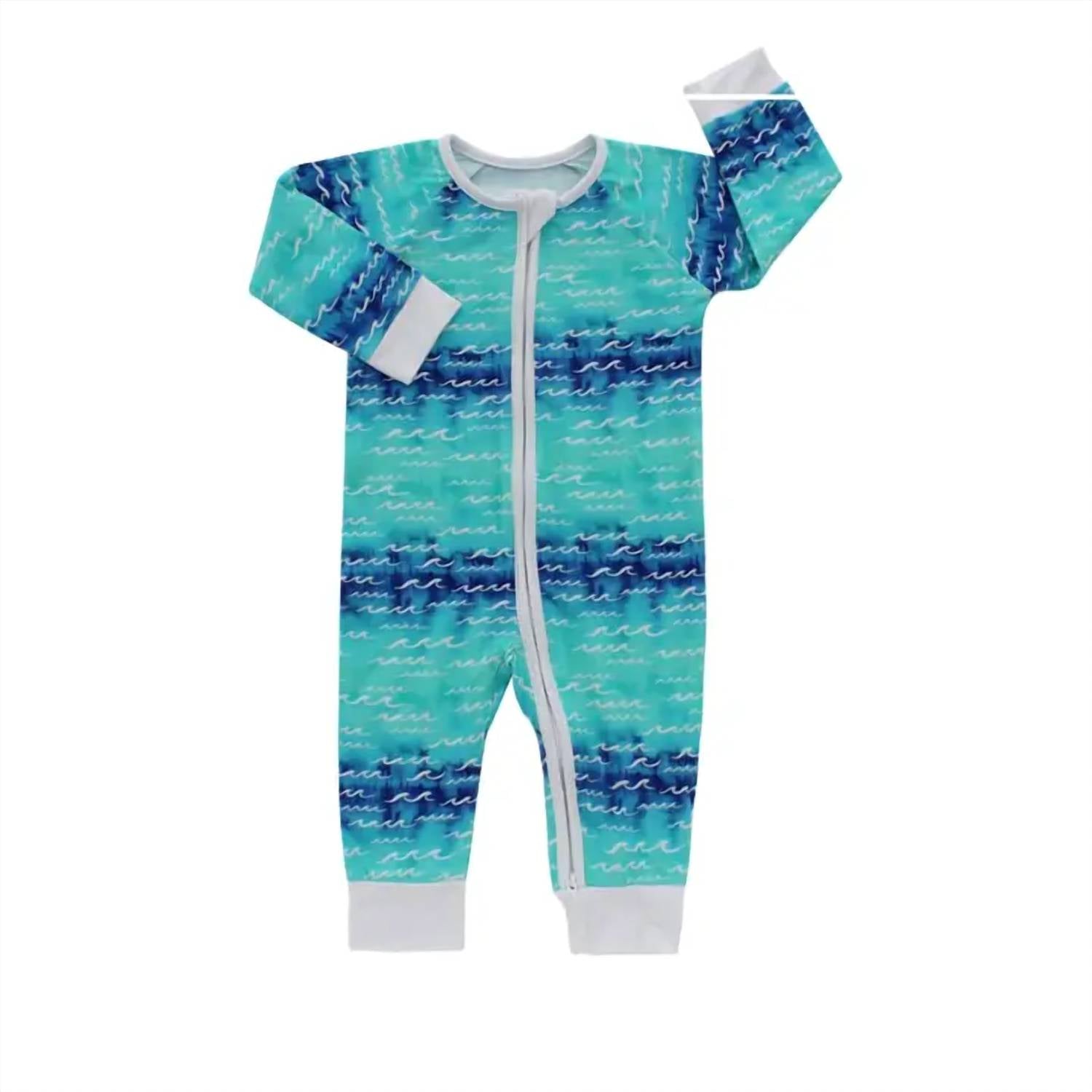 Coco Moon Hawaii - Baby Zip Romper - blue - clothing - footies