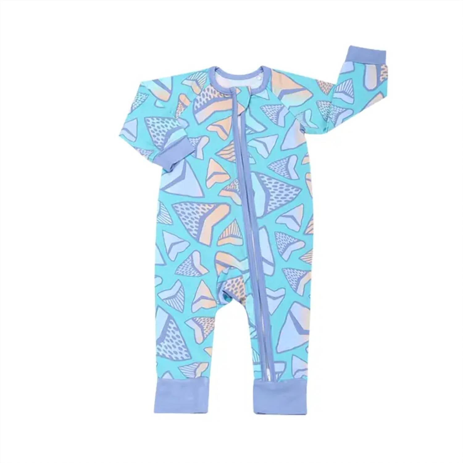 Coco Moon Hawaii - Baby Zip Romper - blue - clothing - footies