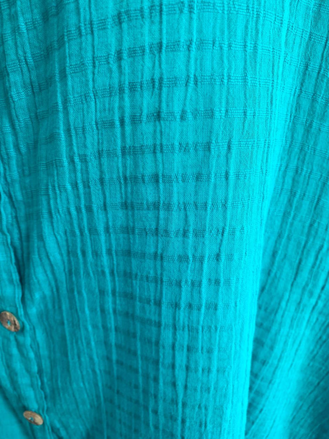 Color Me Cotton - Windowpane Tunic - blue - clothing - cotton