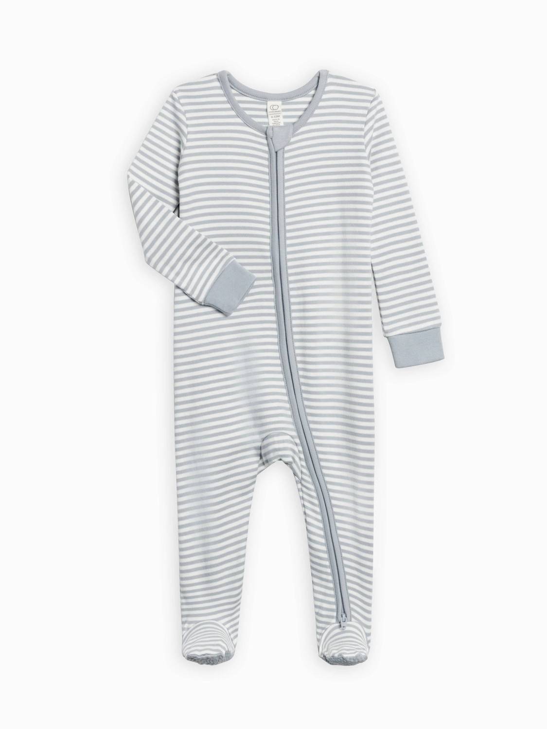 Colored Organics - Boys Peyton Zipper Sleeper Footie