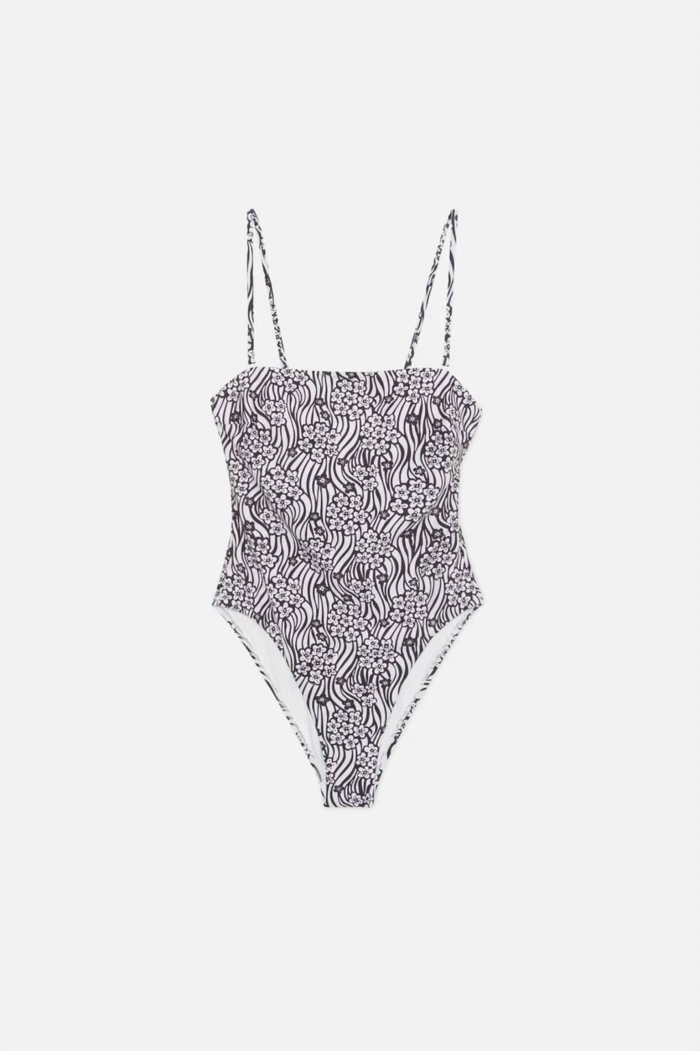 Compania Fantastica - Floral Print Swimsuit - black - clothing - floral