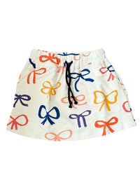 Compania Fantastica - Girl's Colorful Bow Sweat Skirt - bottoms - clothing - graphic
