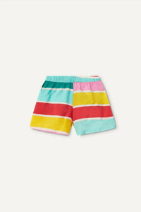 Compania Fantastica - Girl's Colour Wave Striped Print Short - bottoms - clothing - kids