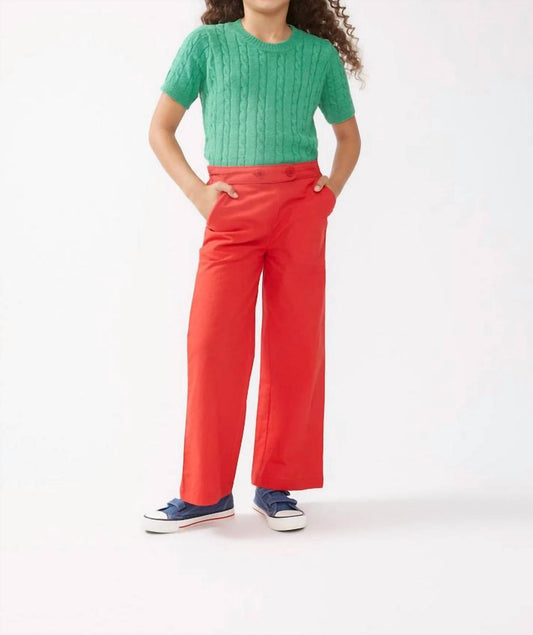 Compania Fantastica - Girls' Straight Button Trouser - bottoms - casual - clothing