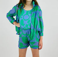 Compania Fantastica - Girl's Summer Vibes Swim Cover Shirt - button - down - shirts - clothing - graphic
