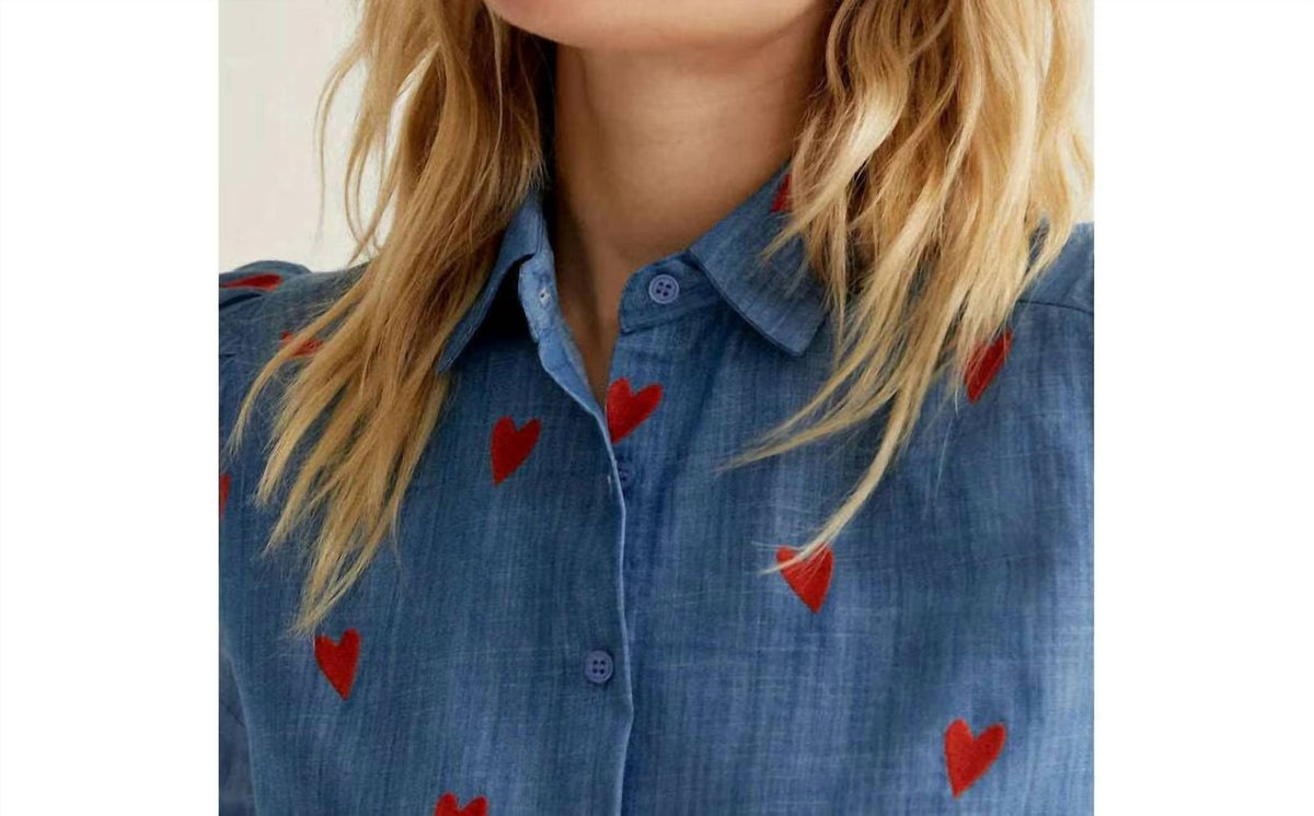 Compania Fantastica - Heart Button Down Top