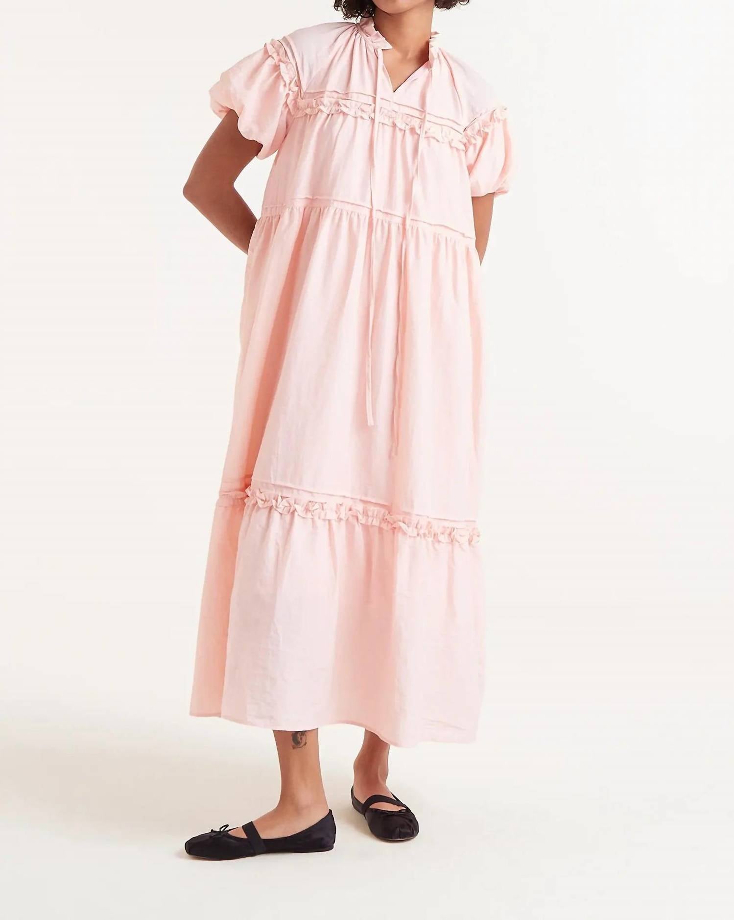 Compania Fantastica - Petunia Short Sleeve Long Dress - clothing - dresses - maxi