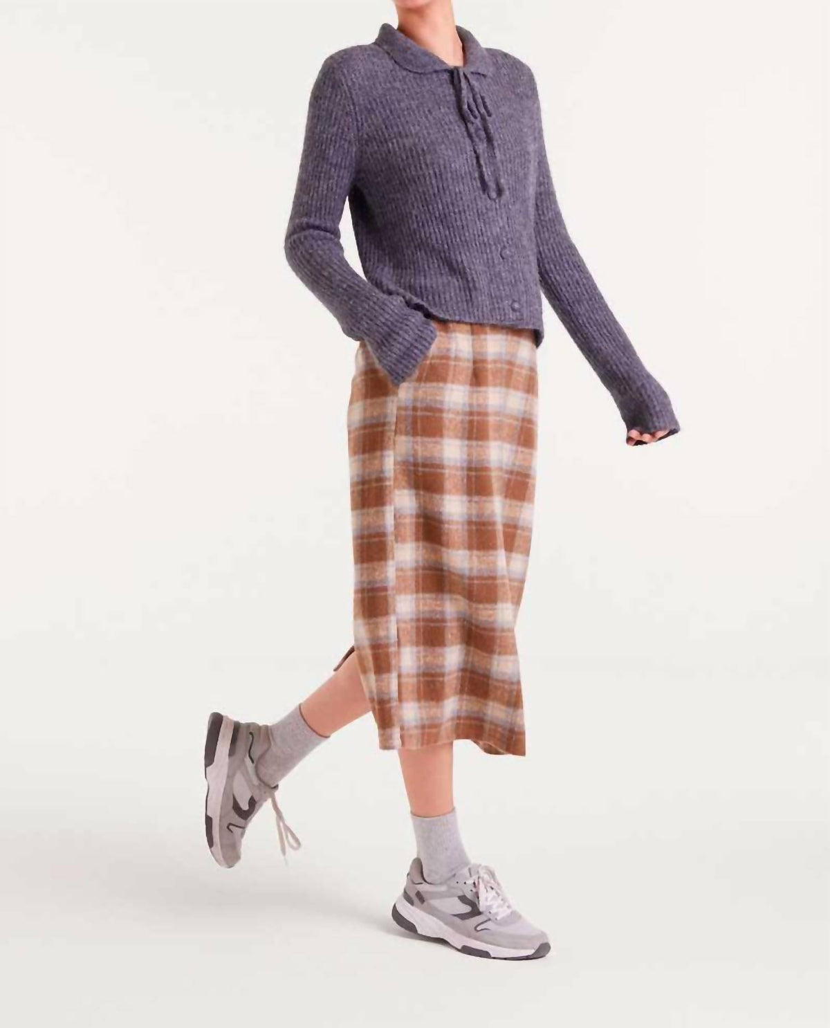 Compania Fantastica - Plaid Midi Skirt