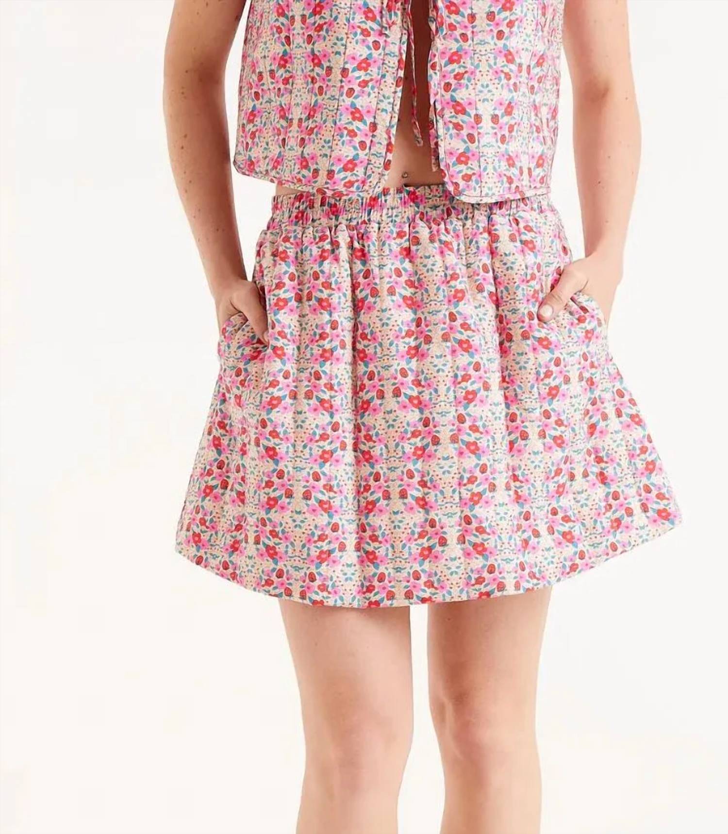 Compania Fantastica - Short Sugar Skirt - clothing - floral - mini