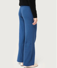 Compania Fantastica - Straight Knit Pants - blue - clothing - pants
