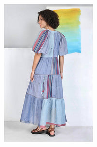 Conditions Apply - Women's Jalene Handwoven Dress - blue - clothing - dresses