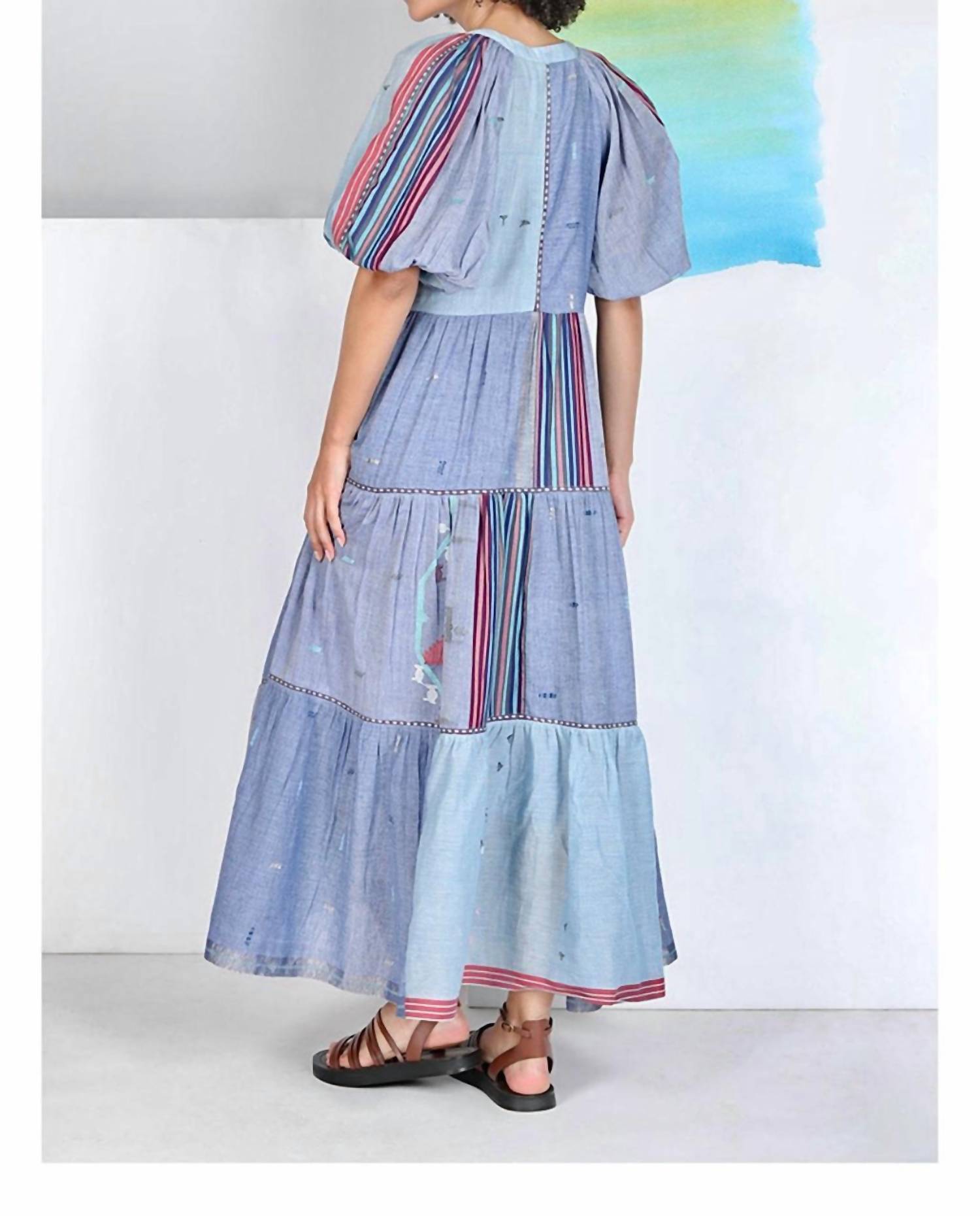 Conditions Apply - Women's Jalene Handwoven Dress - blue - clothing - dresses