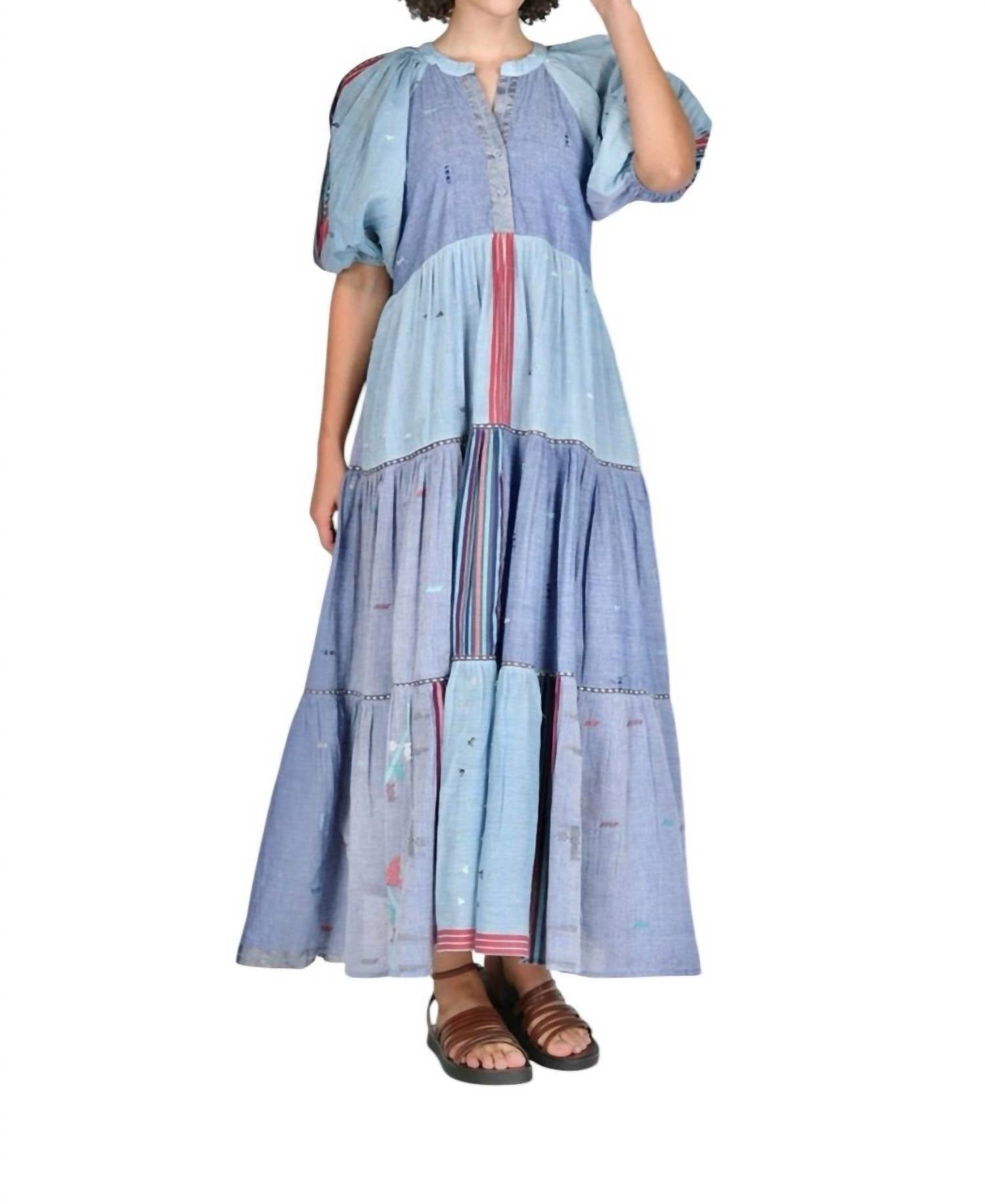Conditions Apply - Women's Jalene Handwoven Dress - blue - clothing - dresses