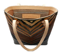 Consuela - Women's Slash Everyday Tote Bag - bags - brown - handbags