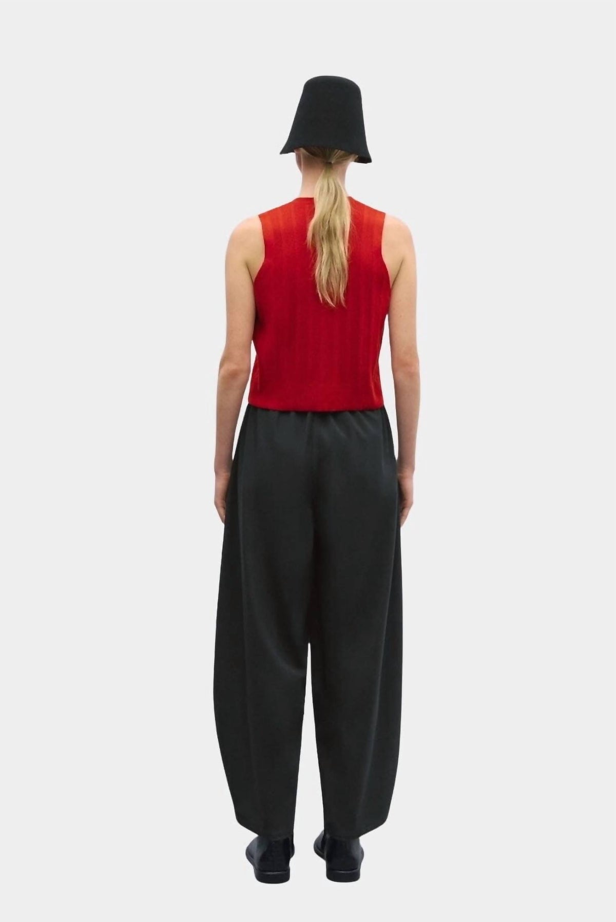 Cordera - Merino Wool Ribbed Waistcoat Top