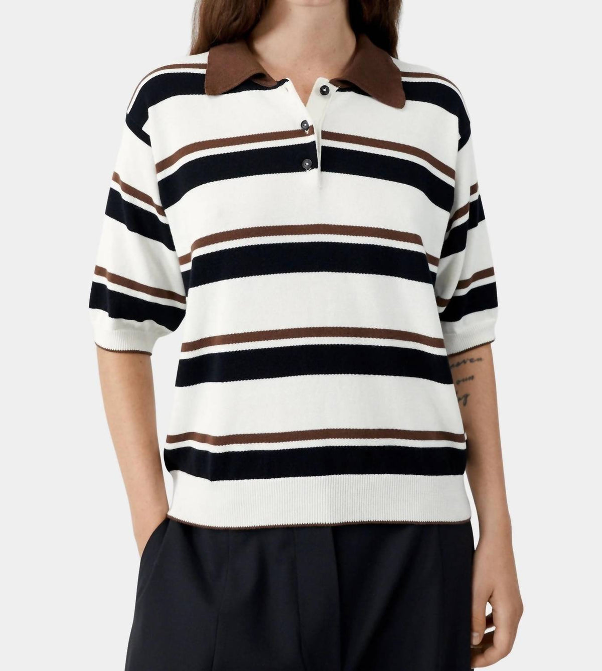 Cordera - Organic Cotton Striped Polo Shirt