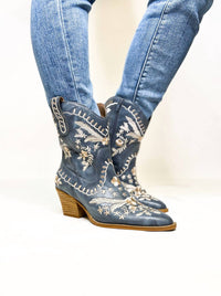 Corkys Footwear - Women's Let's Go Girls Boots - blue - heeled - boots - shoes