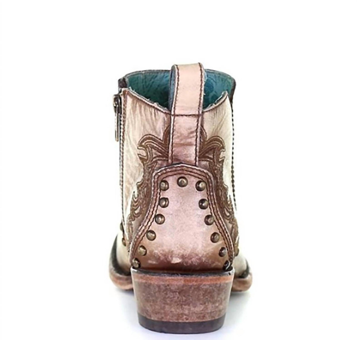 Corral - Women's Embroidered & Stud Round Toe Short Boot