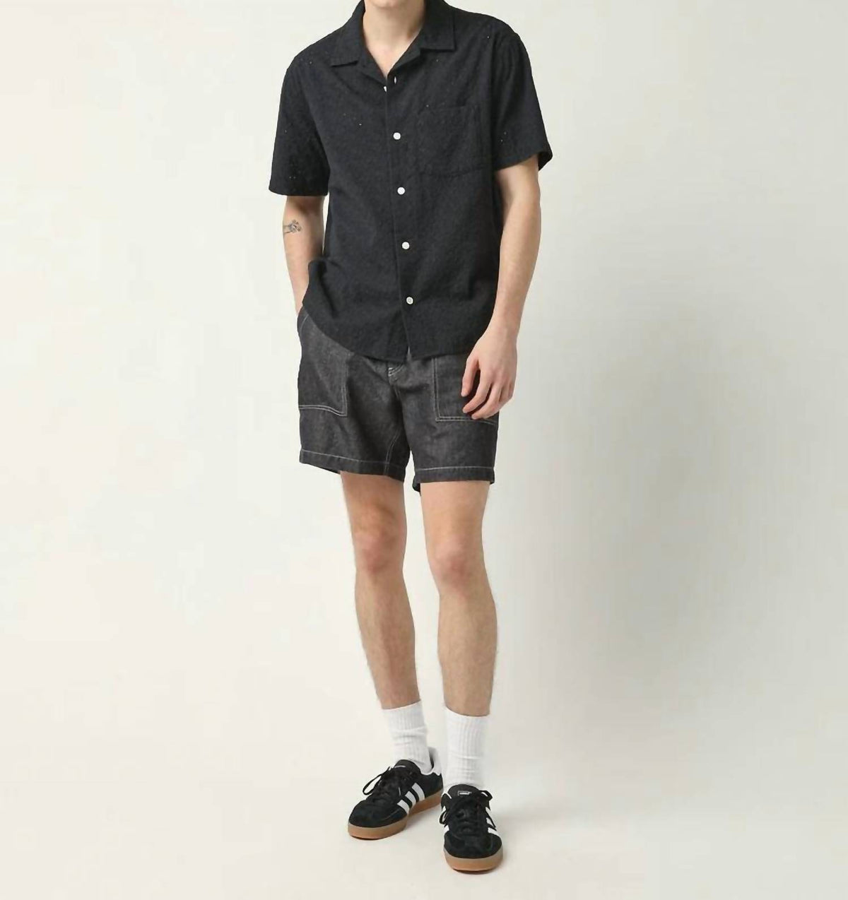 Corridor - Floral Eyelet Button Down Shirt