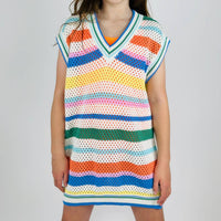 Cos I Said So - Girl's Crochet Cover Up - blue - casual - clothing