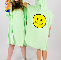 Cos I Said So - Girl's Happy Human Terry Poncho Coverup - baby - clothing - cotton