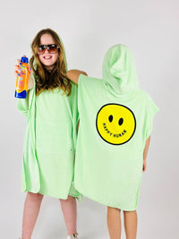 Cos I Said So - Girl's Happy Human Terry Poncho Coverup - baby - clothing - cotton