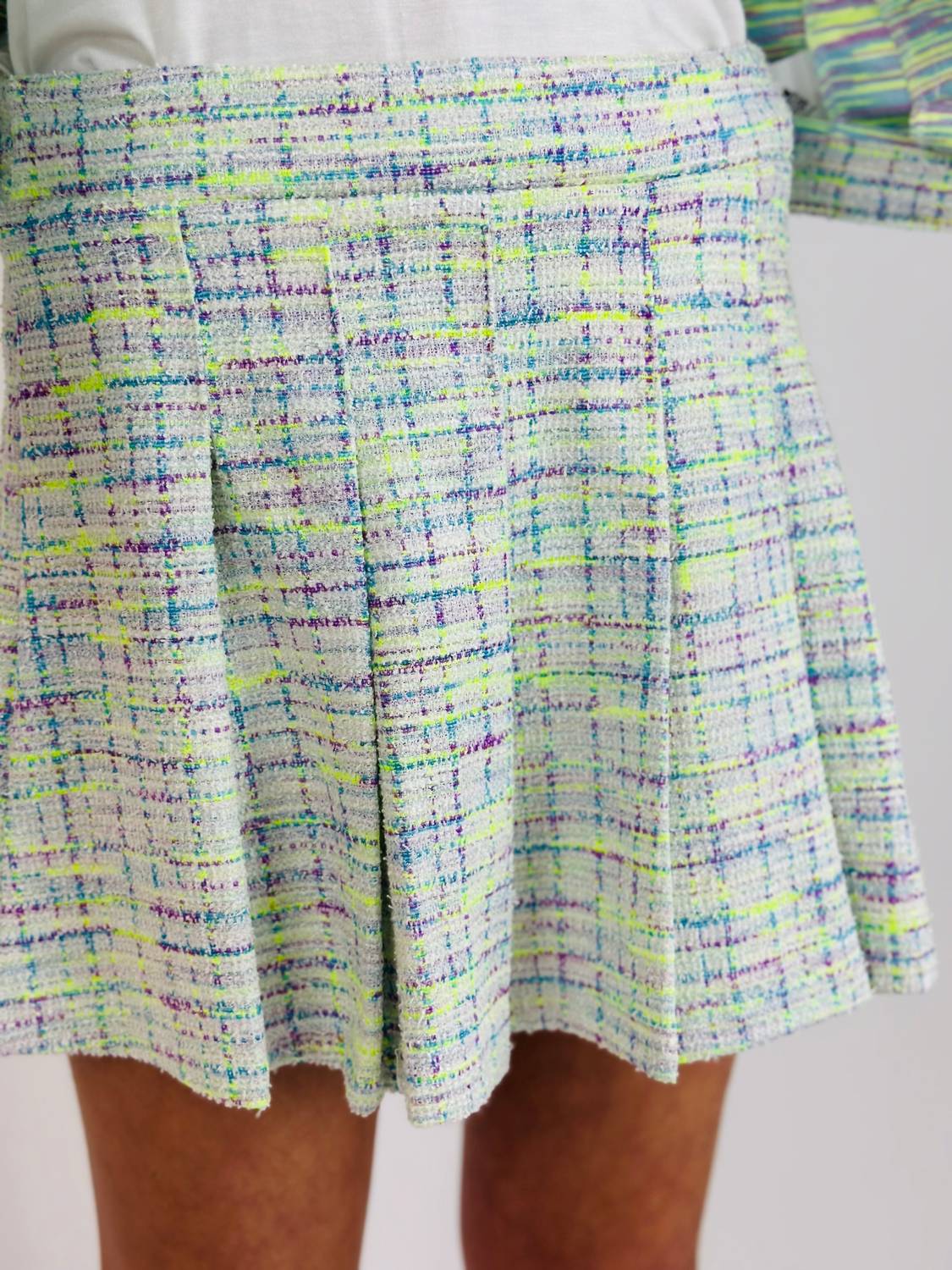 Cos I Said So - Girl's Tweed Tennis Skirt - bottoms - clothing - green