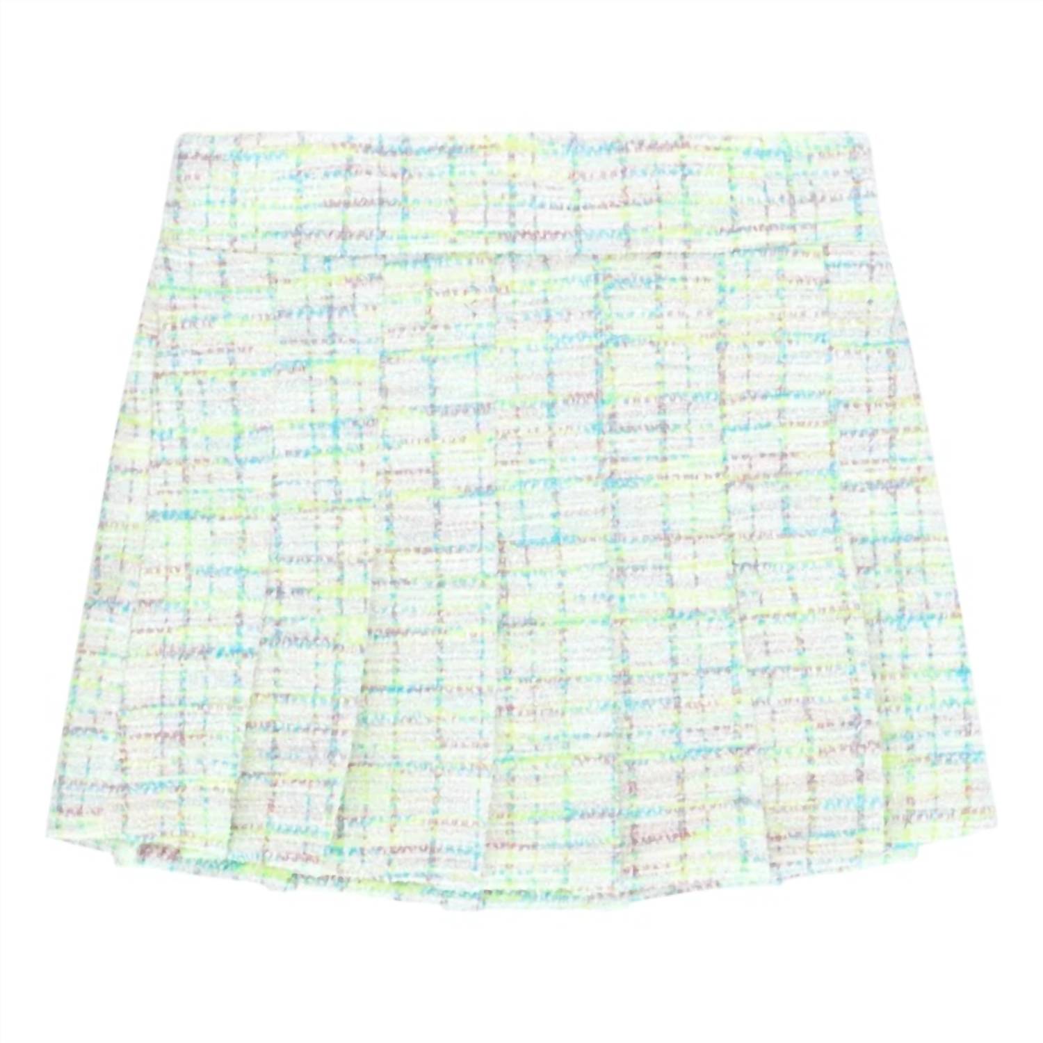 Cos I Said So - Girl's Tweed Tennis Skirt - bottoms - clothing - green