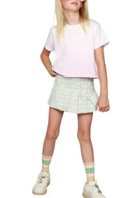 Cos I Said So - Girl's Tweed Tennis Skirt - bottoms - clothing - green
