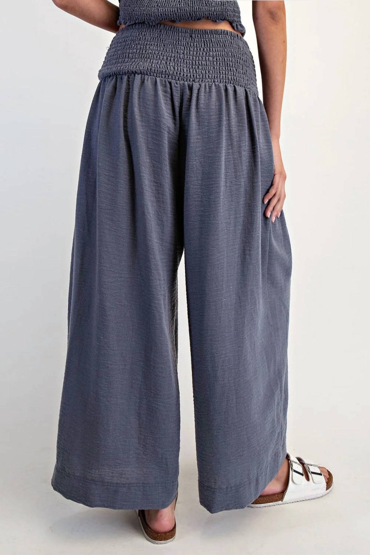 Cotierra - Baggy Wide Leg Cropped Pants