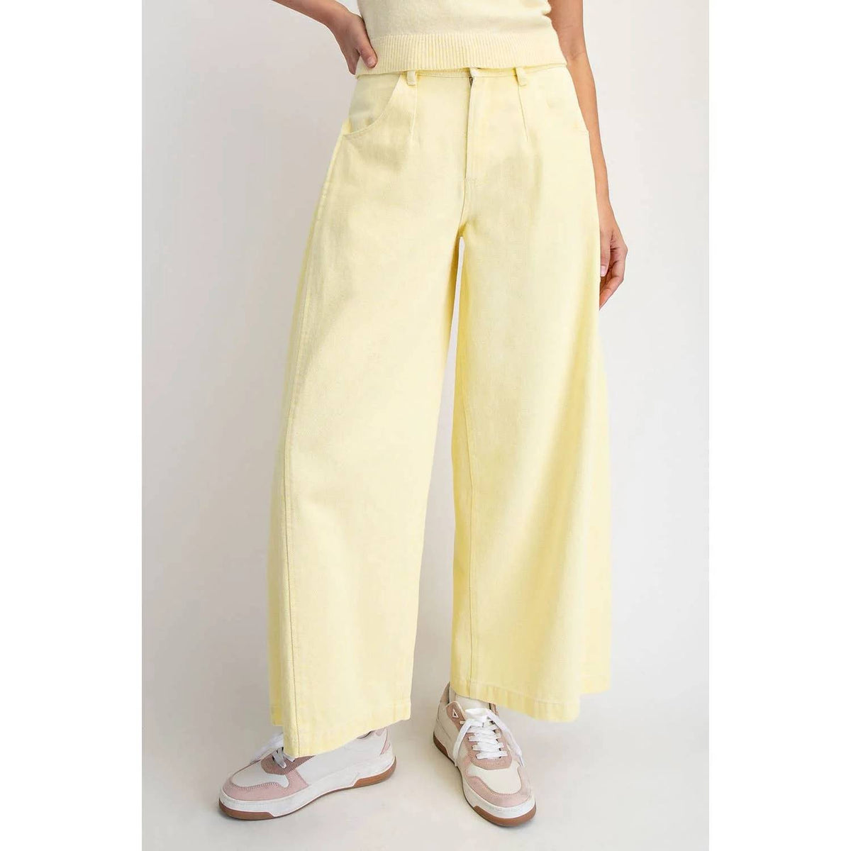 Cotierra - High Rise Wide Leg Jeans