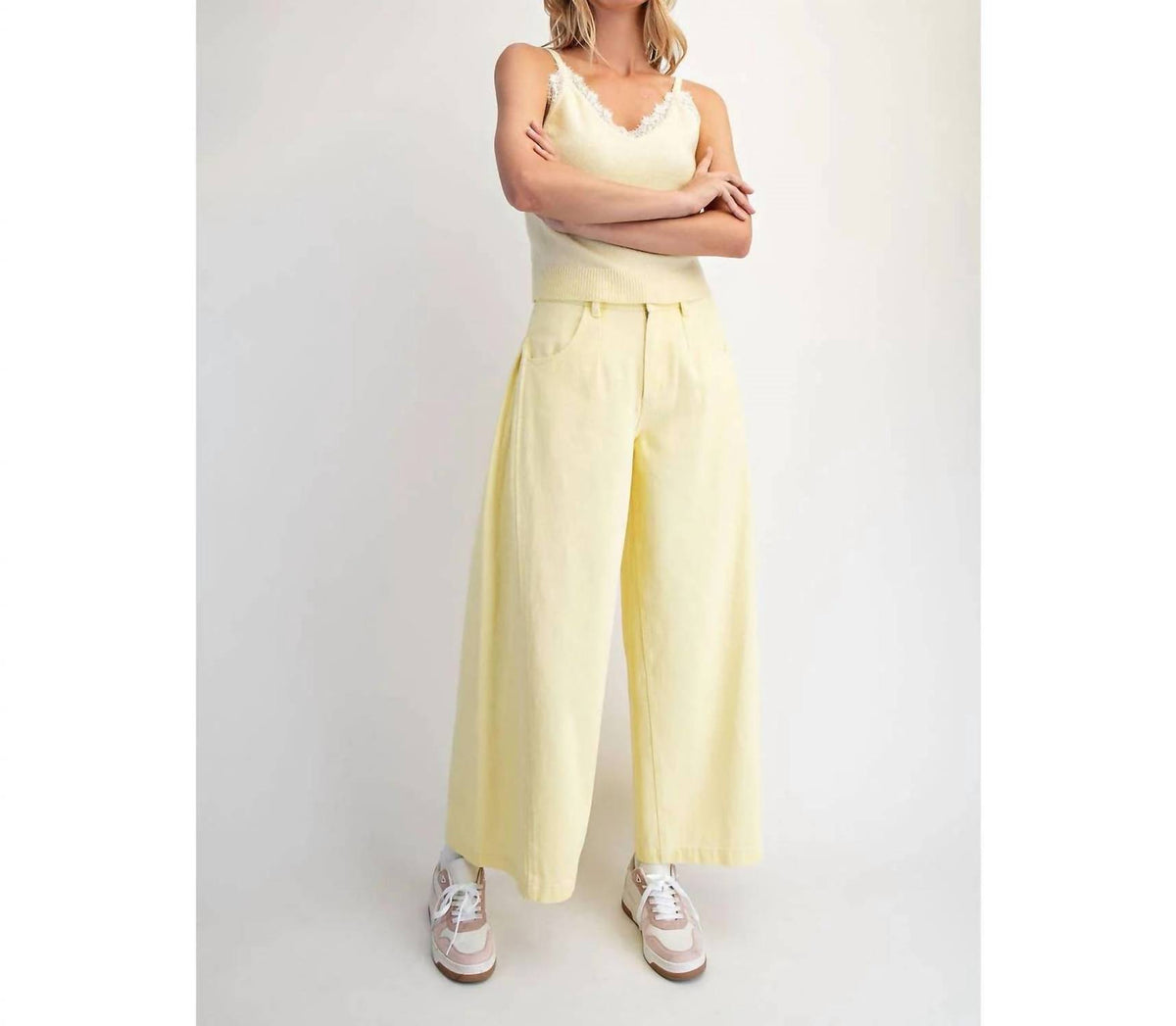 Cotierra - High Rise Wide Leg Jeans
