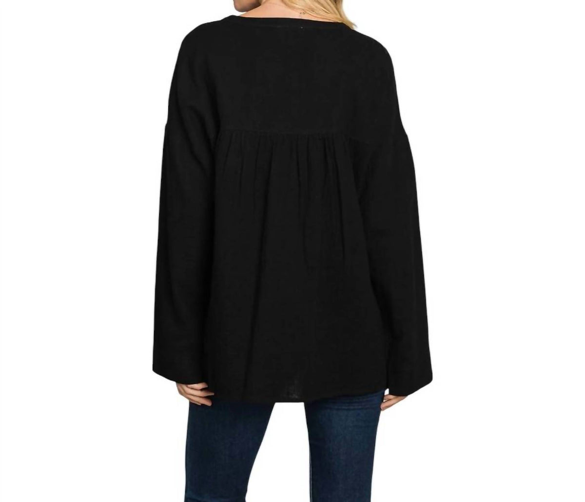 Cotton Bleu - Classic Cotton Gauze Pullover Top