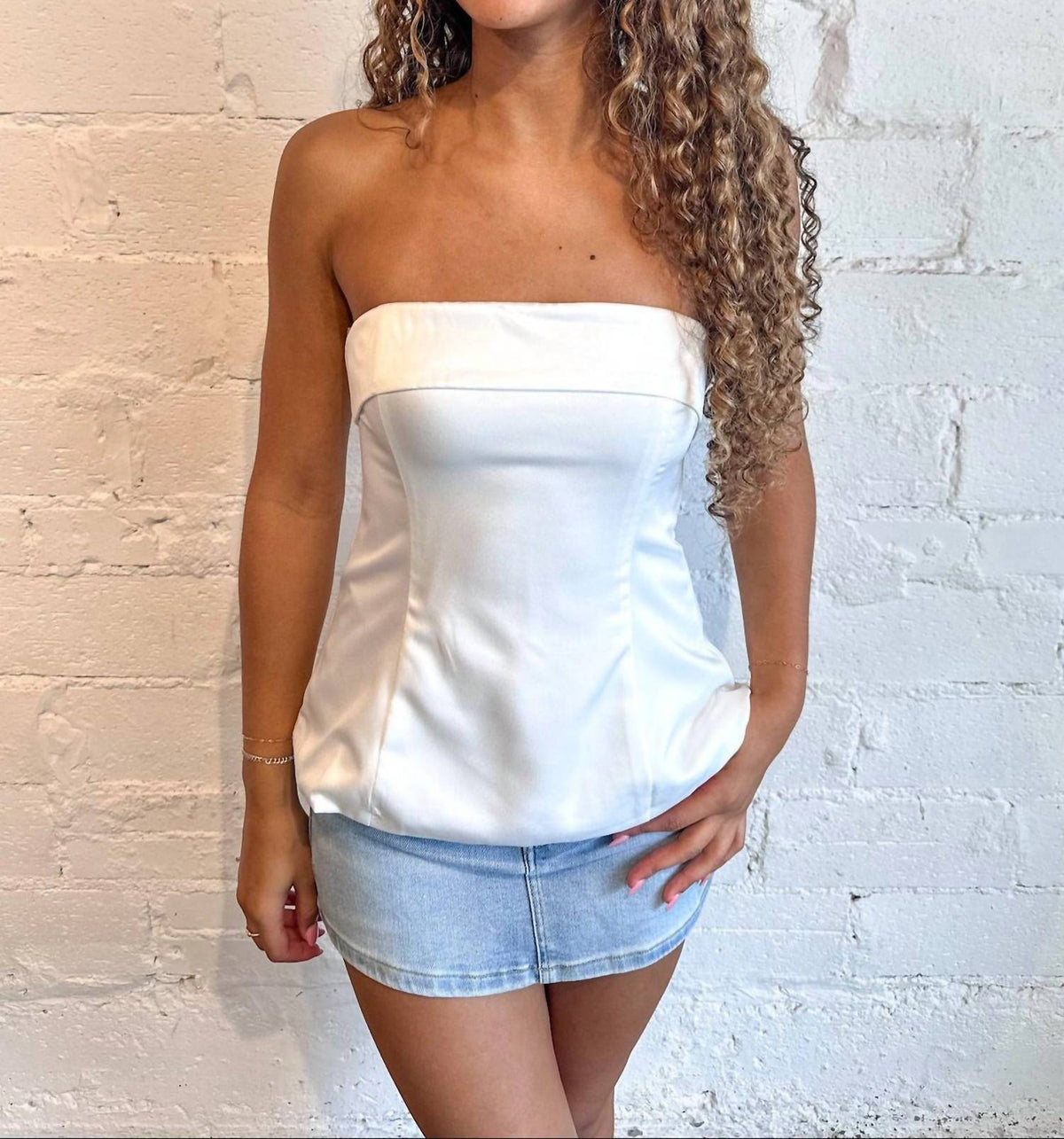 Cotton Candy La - Dream Strapless Top
