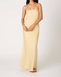 Cotton Candy - Strapless Open Back Maxi Dress