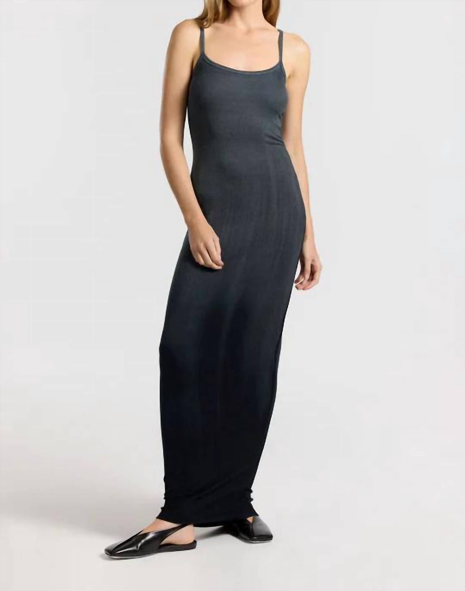 Cotton Citizen - Verona Spaghetti Maxi Dress - black - clothing - cotton - blend