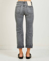 Cqy - Denim Vinyl Straight Leg Jeans - clothing - cotton - blend - grey