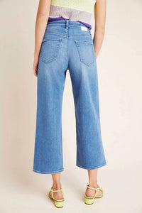 Cqy - Sunday Ultra High - risecropped Wide Leg Jeans - blue - clothing - cotton - blend