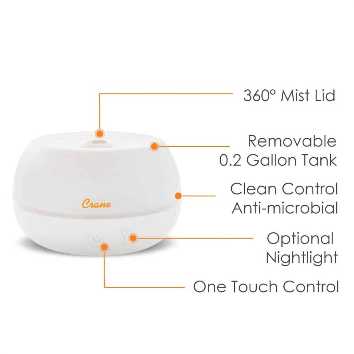 Crane Baby - 0.2 Gallon Personal Humidifier