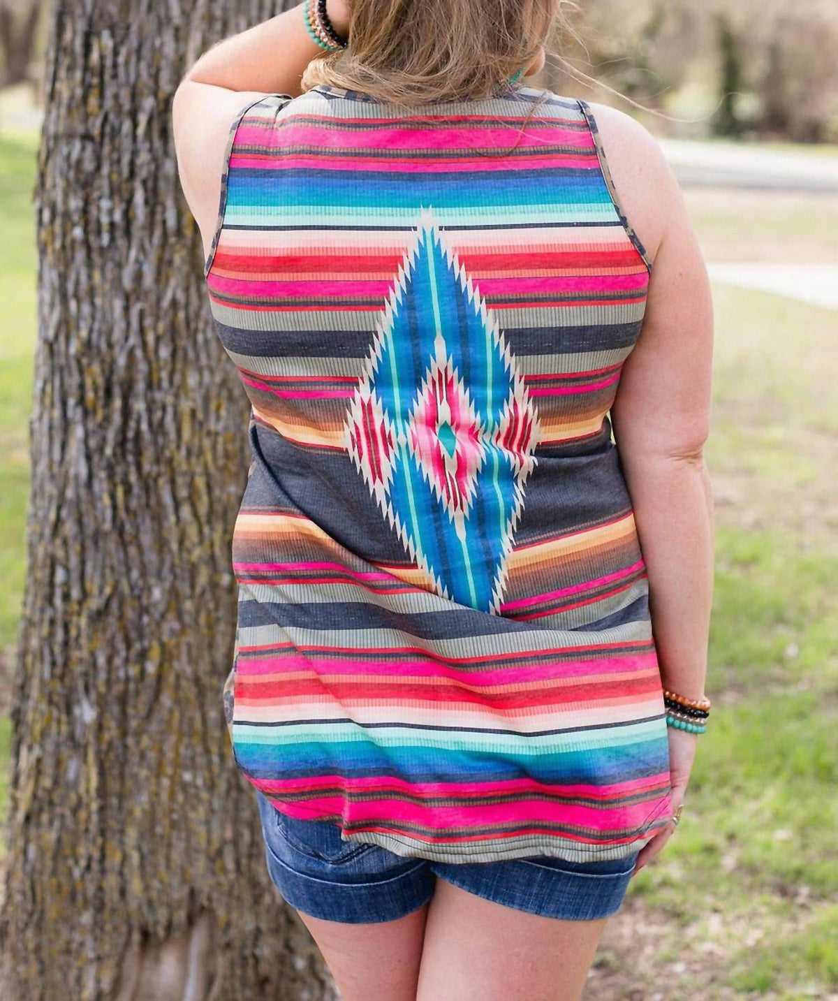 Crazy Train - Leopard & Serape Tank - Plus