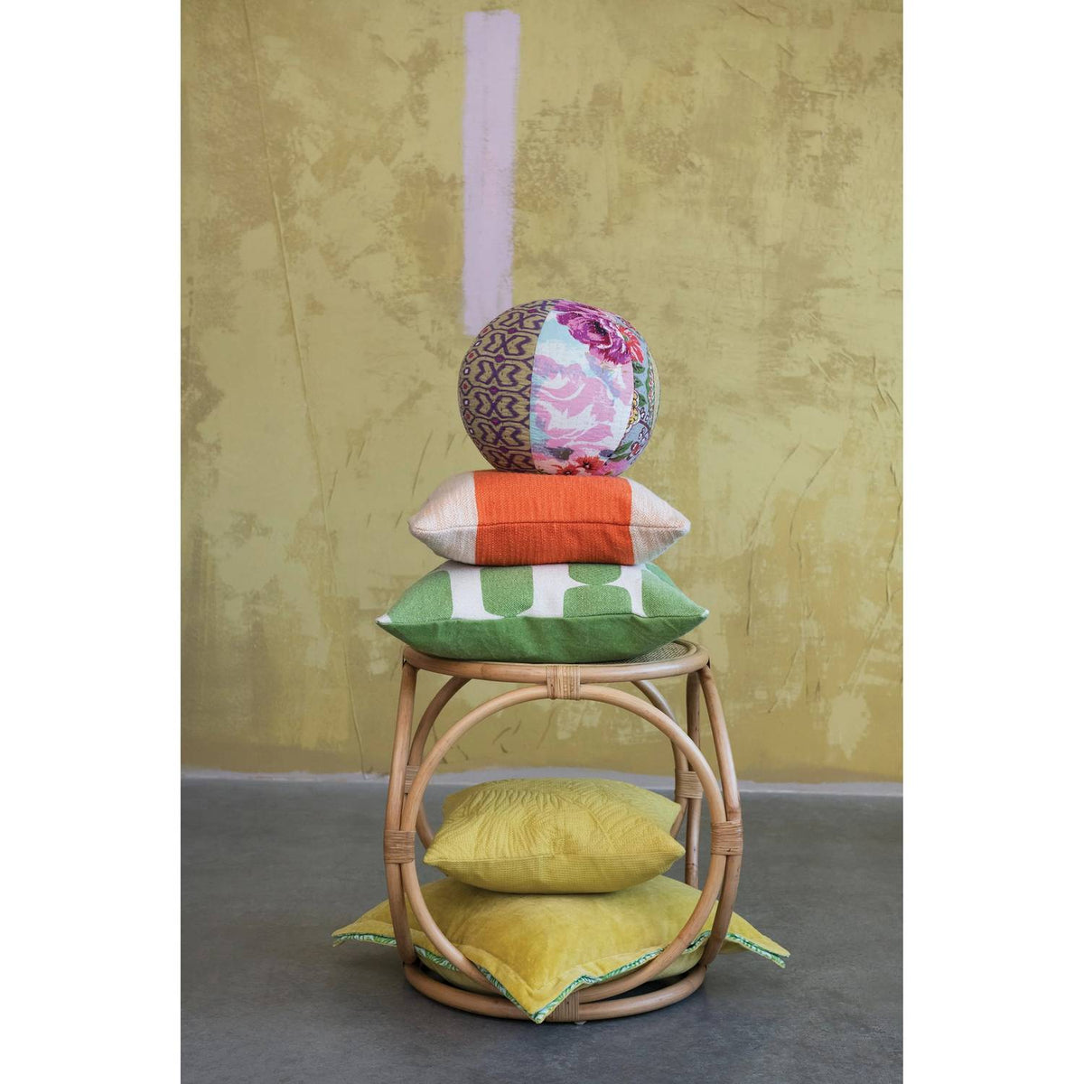 Creative Co-Op - Patchwork Quilt Ball Pillow