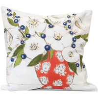 Creative Co-Op - Pillow With Florals And Patterned Back