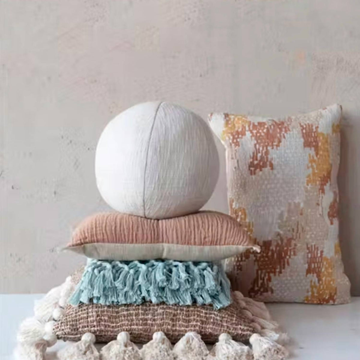 Creative Co-Op - Round Ball Accent Pillow