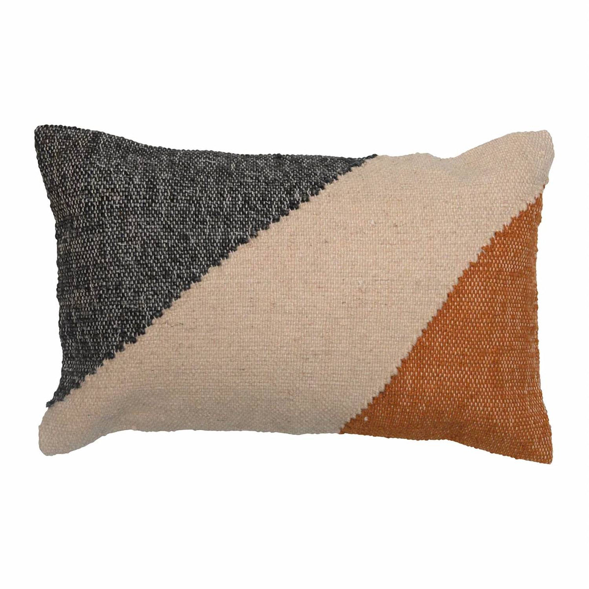 Creative Co-Op - Woven Cotton Blend Lumbar Pillow